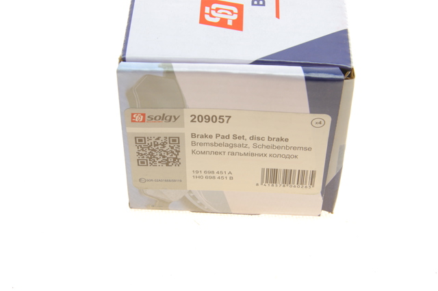 Sapatas do freio traseiras de disco Solgy 209057 preço, a partir de 25,54 USD