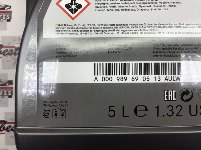 A000989690513AULW Mercedes Óleo de transmissão