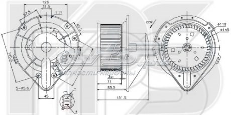 FP12W0193 FPS Motor de ventilador de forno (de aquecedor de salão)