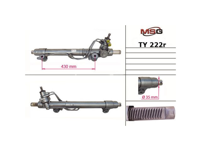 Cremalheira da direção MSG Rebuilding TY220R preço, a partir de 352,39 USD