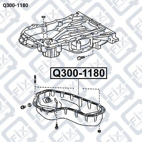 Q3001180 Q-fix Panela de óleo de cárter do motor