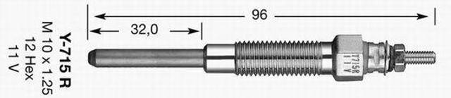 Vela de incandescência NGK Y715R