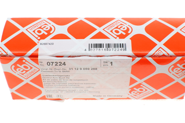 Bloco silencioso dianteiro do braço oscilante inferior 7224 Febi