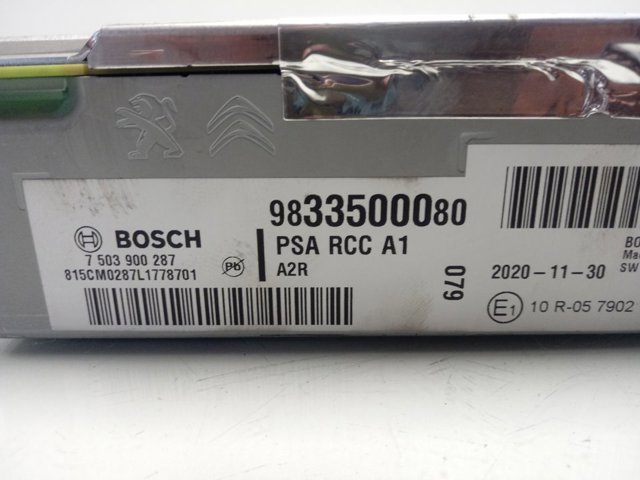  Peugeot/Citroen 9833500080