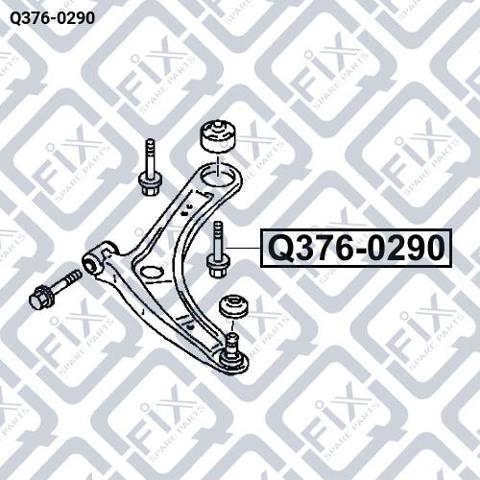 Q3760290 Q-fix Parafuso de fixação de braço oscilante dianteiro, inferior