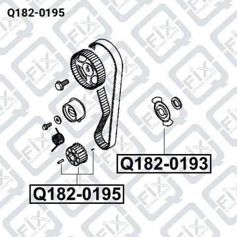 Q1820195 Q-fix Engrenagem de cadeia da roda dentada de acionamento de cambota de motor