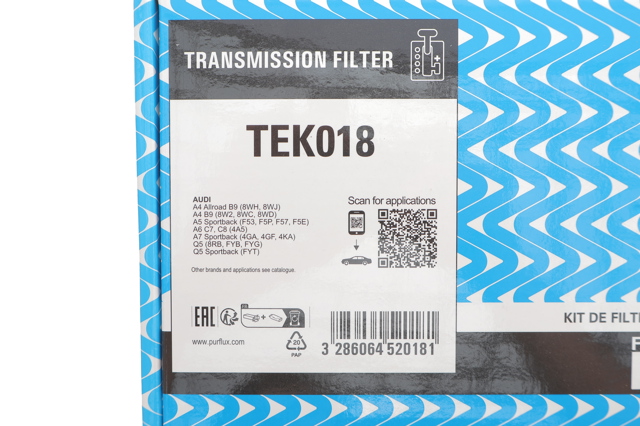 Filtro da Caixa Automática de Mudança Purflux TEK018 preço, a partir de 49,58 USD
