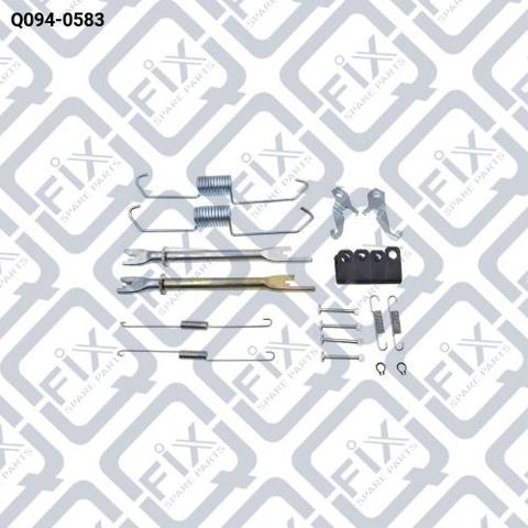 Mecanismo de aproximação (de auto-aproximação) das sapatas de tambor (kit de reparação levadiça) Q0940583 Q-fix