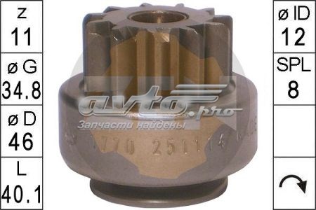 Roda-livre do motor de arranco ZN1770 ZEN