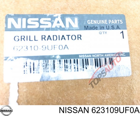 Grelha do radiador 623109UF0A Nissan/Infiniti