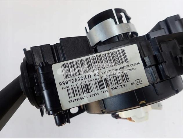 98072632ZD Peugeot/Citroen Comutador instalado na coluna da direção, montado