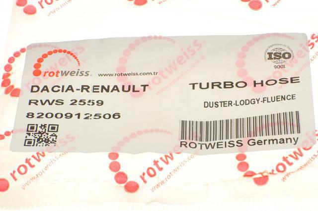 Cano derivado do sistema de controlo de turbina RWS2559 Rotweiss