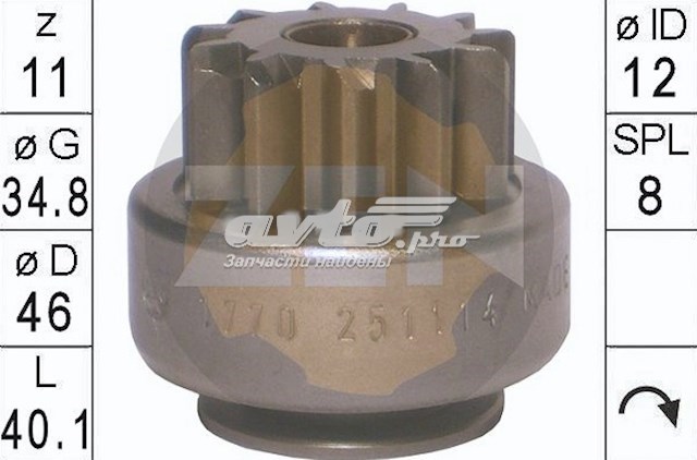 ZN1770 ZEN Roda-livre do motor de arranco