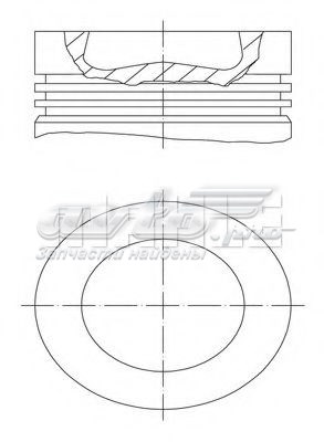 028PI00100001 Mahle Original Pistão do kit para 1 cilindro, 1ª reparação ( + 0,25)