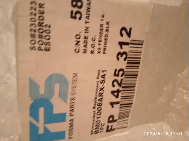 Pára-lama dianteiro direito FPS FP1425312 preço, a partir de 136,23 USD