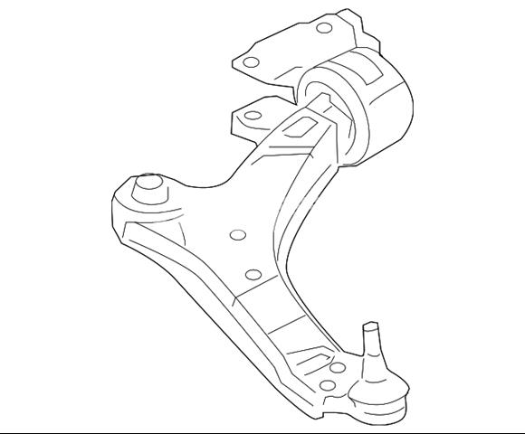 Braço oscilante inferior esquerdo de suspensão dianteira LR126119 Land Rover
