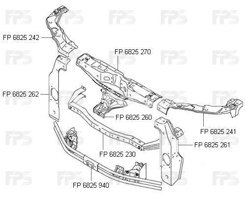 Compre FP6825230 FPS Suporte inferior do radiador (painel de montagem de fixação das luzes)
