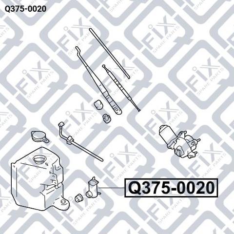 Bomba de motor de fluido para lavador de vidro dianteiro Q-fix Q3750020 preço, a partir de 11,81 USD