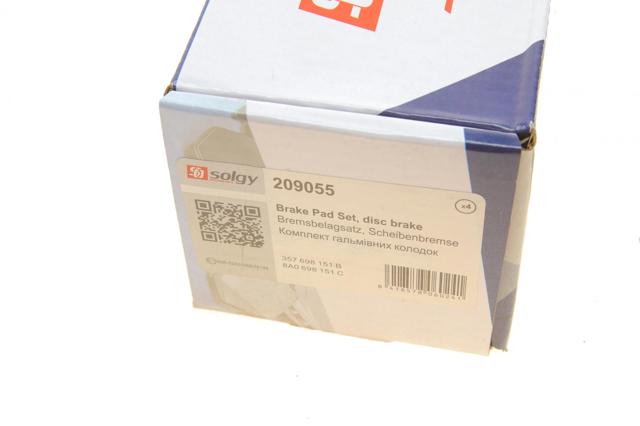 Compre 209055 Solgy Sapatas do freio dianteiras de disco