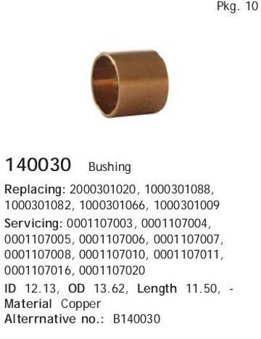 140030 Cargo Bucha do motor de arranco