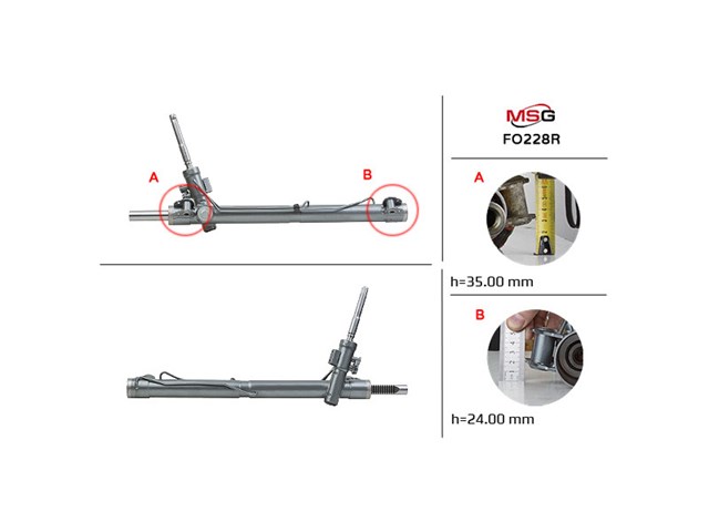 Cremalheira da direção MSG Rebuilding FO228R preço, a partir de 117,21 USD