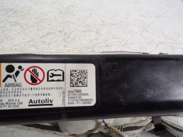 Compre 95327400 Opel Cinto de segurança (AIRBAG) de estore lateral esquerdo