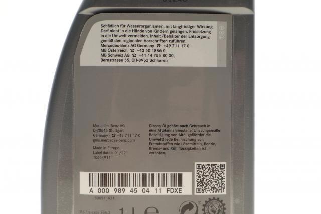 Óleo hidráulico (fluido) Mercedes 000989450411FDXE preço, a partir de 20,93 USD