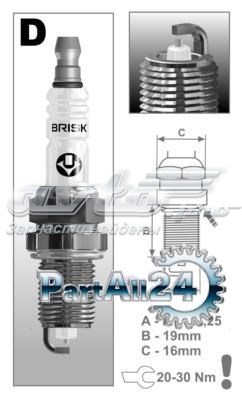 DR15YS9 Brisk Vela de ignição