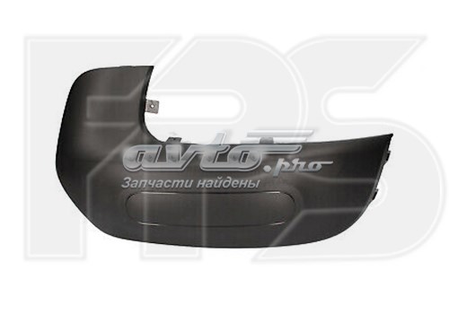 1611370680 Peugeot/Citroen Placa sobreposta direita do pára-choque dianteiro