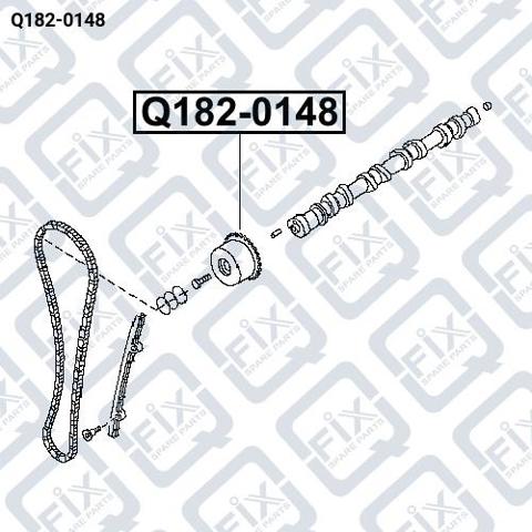 Engrenagem de cadeia de roda dentada da árvore distribuidora de admissão de motor Q-fix Q1820148 preço, a partir de 126,84 USD