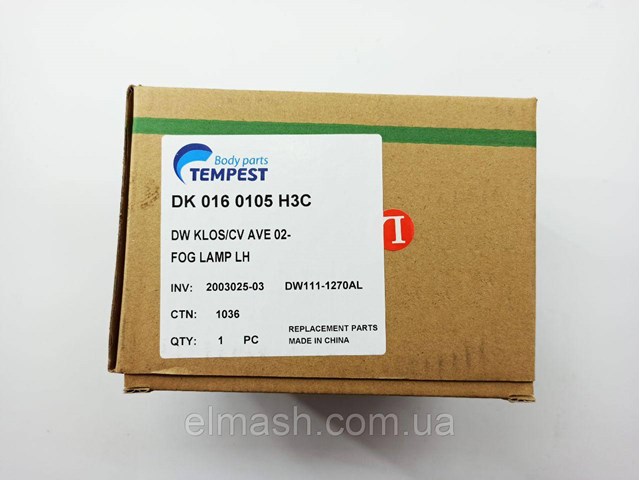Luzes de nevoeiro esquerdas Tempest 0160105H3C preço, a partir de 24,19 USD