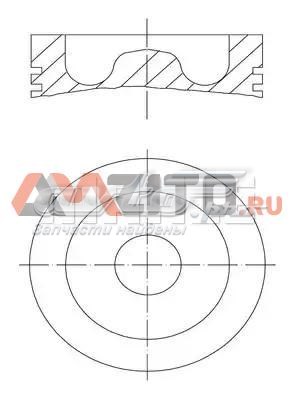 Pistão do kit para 1 cilindro, STD 061PI00128000 Mahle Original