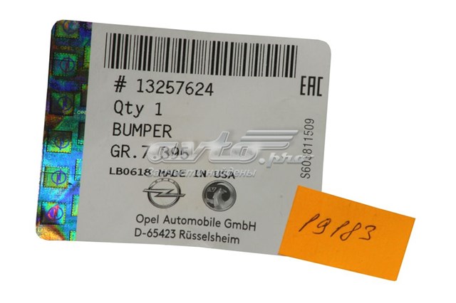 Compre 13257624 General Motors Pára-choque (grade de proteção) de amortecedor dianteiro