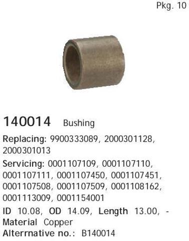 140014 Cargo Bucha do motor de arranco