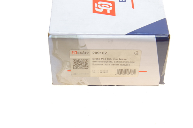 Compre 209162 Solgy Sapatas do freio dianteiras de disco