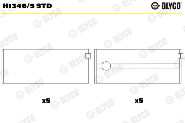 Folhas inseridas de cambota de biela, kit, padrão (STD) Glyco H13465STD preço, a partir de 48,11 USD
