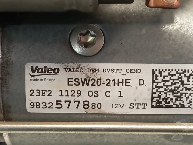 9832577880 Fiat/Alfa/Lancia Motor de arranco