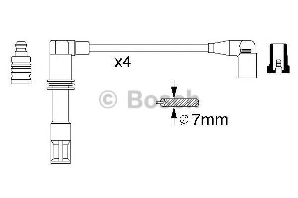 Compre 986356308 Bosch Fios de alta voltagem, kit