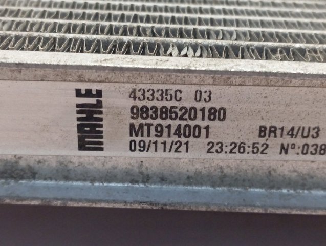 9838520180 Peugeot/Citroen Radiador de esfriamento de motor