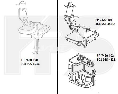 FP7420101 FPS Tanque de fluido para lavador de vidro
