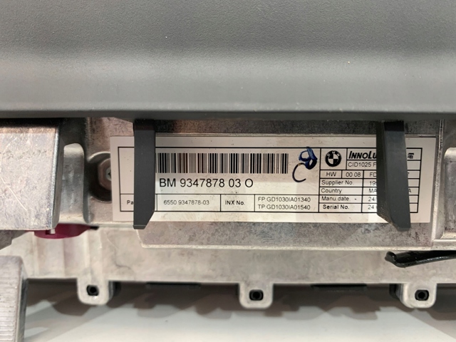 Mostrador multifuncional BMW 9347878