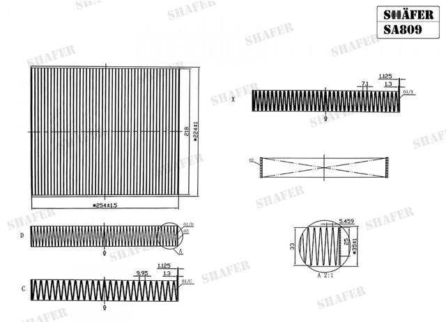 Filtro de salão Shafer SA809 preço, a partir de 6,88 USD