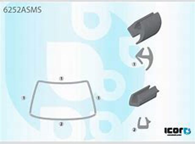Moldura de pára-brisas para Opel Omega A 16, 17, 19