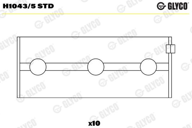 Compre H10435STD Glyco Folhas inseridas principais de cambota, kit, padrão (STD)