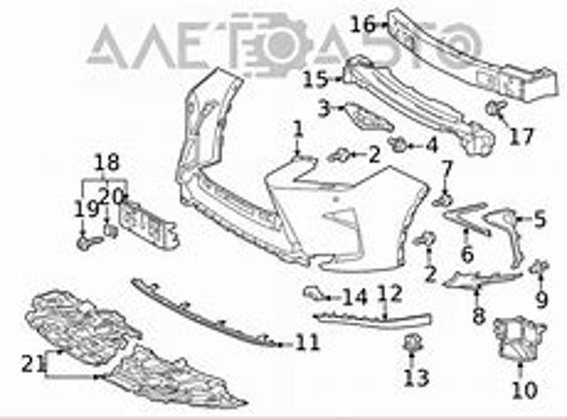 Luz direita para Lexus RX 450H/350L/200T L25