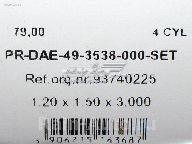 Compre PRDAE493538000SET AMP/Paradowscy Kit de anéis de pistão de motor, STD.
