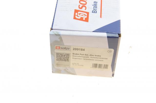 Sapatas do freio traseiras de disco Solgy 209184