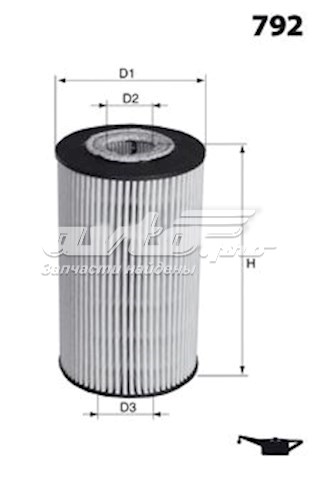 Filtro de óleo Mecafilter ELH4448