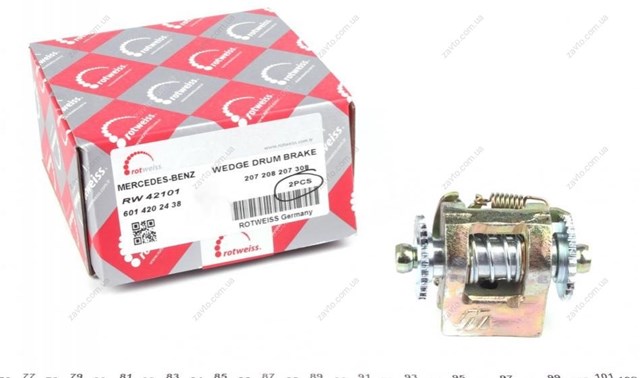 RW42101 Rotweiss Mecanismo de aproximação (de auto-aproximação) das sapatas de tambor (kit de reparação levadiça)