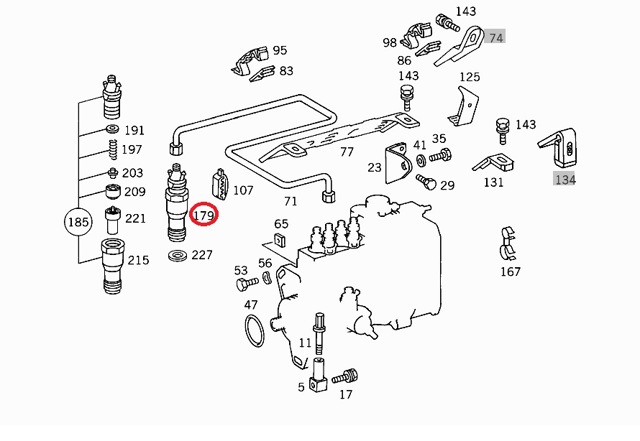 Injetor de injeção de combustível Bosch 0432217161